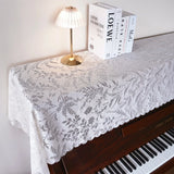Qfdian  Lace Piano Cover Half & Full Modern Minimalist Dustproof American Style Decorative Cloth Shawl for Upright & Digital Piano Cover