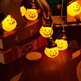 Qfdian  Halloween Pumpkin String Lights Withwizard Hat Pumpkin String Lights For Home Outdoor Party Halloween Decoration
