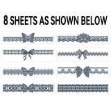Qfdian 8 Sheets Semi-permanent tattoo, Lace temporary tattoo,Mandala arm fake tattoo， waterproof tattoo - lasting 1-2 weeks