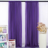 Qfdian  Burgundy Curtains Sheer 6 Panels-2.42ft×7ft Long Chiffon Backdrop Curtain Chiffon Wedding Drapes Tulle Fabric Curtains for Weddi