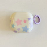 Qfdian  Cute pink stars are suitable for airpods 4th generation noise reduction earphone cover Apple 2/3 third generation
