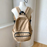 Qfdian  Outdoors Casual High-capacity Vintage Backpack Korean All Match Grunge Preppy Schoolbag Trendy Simple Streetwear Backpacks Women