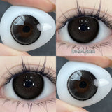 Qfdian  1 Pair(2pcs) Colored Contact Lenses For Eyes Fashion Natural Brown Lenses Myopia Lenses with Diopters Degree Green Eye L