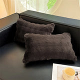 Qfdian  new class A rabbit plush pillowcase single milk plush pillowcase 48x74cm, no pillow core