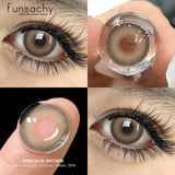 Qfdian  Color Contact Lenses for Eyes 1 Pair Gray Fashion Cosmetic Lenses Green Pupils Gray Natural Eye Contacts Women Eye Lens