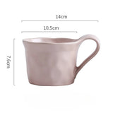Qfdian  300ml Ceramic Cup Home Multicolor Breakfast Oat Cup Office Large Capacity Coffee Milk Cup Holiday Gift Kitchen Accessories