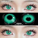 Qfdian  1 Pair Red Cosplay Contact Lenses for Eyes Vampire Black White Lenses for Halloween Eye Makeup Eye Contacts Beauty Lens