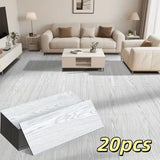 Qfdian  20PC 15×40cm self-adhesive floor stickers, pressure-resistant, scratch-resistant and bedroom floor stickers