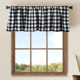 Qfdian Buffalo Plaid Check Curtains Blackout Rod Pocket Valances Checkered Window Drapes for Farmhouse Bedroom Living Room, 1 Panel