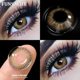 Qfdian  1Pair New Colored Contact Lenses for Eyes Big Black Eye Lens Natural Yearly Cosmetics Beauty Women Men Pupils Fast Ship