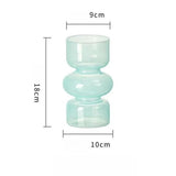 Qfdian  European Retro Glass Vase Water Nourishing Flower Arrangement Container Desktop Dining Table Flower Arrangement Vase Decoration