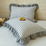 Qfdian  Cotton Lace Pillow Cover One Pair 48x74cm Pillow Core Inner Liner Washable Bedroom Decoration Pillow Case Bedding Accessories