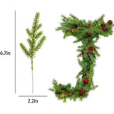Qfdian  10/15pcs Artificial Plant Christmas Tree Pine Needles New Year party Decor Home Outdoor Garden wall Scrapbook Diy Gift Candy Box