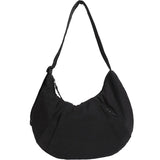 Qfdian High-capacity Solid Simple Shoulder Bags Men Women Nylon Casual Travel Hobo Bag Y2k Aesthetic Vintage Casual Handbags Crossbody