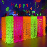 Qfdian  Dark Night Party Supplies Neon Fluorescent Party Decorations
