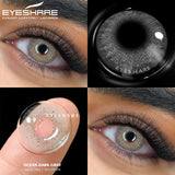 Qfdian Color Contacts for Eyes 1Pair Blue Eye Contacts Gray Pupils Brown Lenses Green Eye Contact Lenses Beauty Makeup Yearly