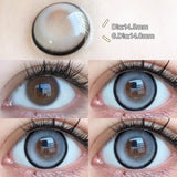 Qfdian  2PCS/Pair 14.5mm Lenses Pearl Series Color Contact Lenses For Big Eyes Beauty Blue Makeup Lens Purple Pupils Cute Lens