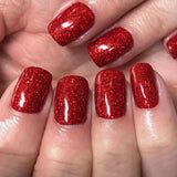 Qfdian 24Pcs Solid Color Wine Red Design Fake Nail Short Square Press on False Nails Simple Detachable Finished Full Cover Nail Tips