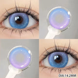 Qfdian 1 Pair New Style Color Contact Lens  Belt Grade 14.2MM  Big Eye  Series  1 Year Use Soft Hydrogel WT: 40%