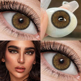 Qfdian  Siri Series NEW Colored Contacts Lenses Cleopatra Series Beauty Women Makeup Green Pupils Cosmetic Brown Natural Contacts