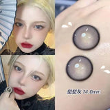 Qfdian Color Contact Lenses Yearly Eye Contacts 2pcs Colored Cosmetic Contacts Pupils Beauty Makeup Color Eyes Contact Lenses Natural