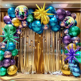 Qfdian  110pcs Metallic Different Color Balloon Arch Set Suitable for Parties, Disco-themed Parties, Birthdays Party,Christmas,Wedding
