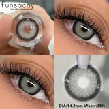 Qfdian  1Pair METATRON Series Fashion Makeup Beauty Contacts Lenses Soft Yearly Green Contacts Eyes Color Lenses Colored lenses
