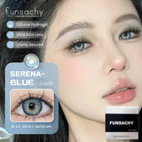 Qfdian  1 Pair New Color Contact Lenses for Eye Beautiful Pupil Fashion Blue Soft Lenses Gray Natural Contacts Yearly Cosmetics