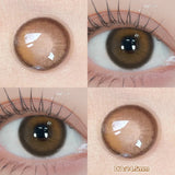 Qfdian  1 PAIR Big Brown Contact Lenses for Makeup Eyes Big Black Lenses Myopia Color Contact Lenses Belleza Pupils Grey Lenses