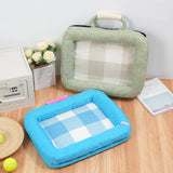 Qfdian  Portable Summer Cooling Removable Washable Pet Bed Mat Dog Cat Cushion for Sleeping Breathable Comfortable and Durable Daily Use