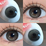 Qfdian  1 Pair(2pcs) Colored Contact Lenses For Eyes Fashion Natural Brown Lenses Myopia Lenses with Diopters Degree Green Eye L