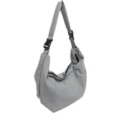 Qfdian Y2k Grunge Vintage Nylon Hobo Bag Women Simple Men All Match Students Handbags Korean Casual Streetwear Shoulder Crossbody Bags