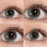 Qfdian  1 Pair/2pcs New Color contact Lenses for Bubble Series Eyes Fashion Natural gray Pupils Brown Beauty Makeup Color Lenses