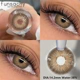 Qfdian  1Pair METATRON Series Fashion Makeup Beauty Contacts Lenses Soft Yearly Green Contacts Eyes Color Lenses Colored lenses