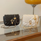 Qfdian Women Chain Small Square Bag 2025 New Fashion Single-shoulder Bag Shopping Outdoor Crossbody Bag