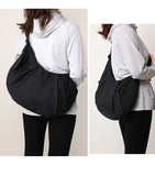 Qfdian High-capacity Solid Simple Shoulder Bags Men Women Nylon Casual Travel Hobo Bag Y2k Aesthetic Vintage Casual Handbags Crossbody