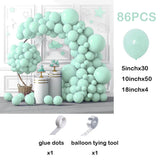 Qfdian  Mint Green Balloons Arch Garland Kit Pastel Green Balloon Kid Birthday Party Decor Baby Shower Wedding Decorations Easter Globos
