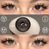 Qfdian  Color Contact Lens Black Lenses Natual look Brown Beauty Pupils Makeup Blue Contact Gray Eyes Women Cosmetic Fashion Lens