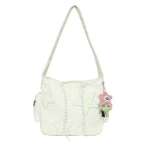 Qfdian  Girls Kawaii Pendant Star Shoulder Bags Women Japanese Casual Fashion Crossbody Bag Y2k Streetwear Tote  for College Student