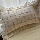 Qfdian Korean Princess Duvet Cover Set Skin Friendly Wash Cotton Bedding Set Of Four Pieces Lace Bedin Set Bed Sheets Comforter Cover