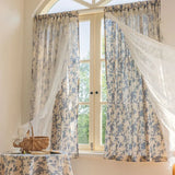 Qfdian 1 Panel Kids Blackout Curtain for Bathroom Bedroom Living Room Classroom Sheer Overlay Double Layer Rod Pocket Drapery with Lace