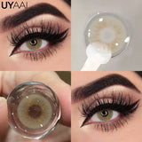 Qfdian  Color Contact Lenses For Eye Cosmetic Black Lens Makeup Beauty Green Eyes Contact Natural Brown Contact Eyes Makeup