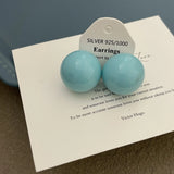 Qfdian  New color candy ball earrings for women