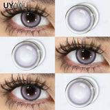 Qfdian  NEW Color Contact Lenses Beauty Brown Pupils Natural Black Contact Lenses Soft Colorful Makeup Eyes Gray Lenses Natural
