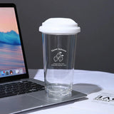 Qfdian  Korea Simple Iced American Coffee Cup Tritan Plastic Water Bottle For Women Transparent Coffee Cup Office Milk Matcha Tea Drink