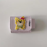 Qfdian Cute cartoon embroidery leather earphone case for apple airpods pro pro2nd 3 pure color summer charing box cover for airpod 1 2