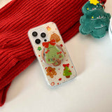 Qfdian Cartoon cute christmas shell magnetic for iphone 15promax 16 13 14pro 15 pro max 13pro 16pro 14 puppy stand holder phone case