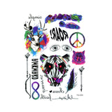 Qfdian  7 sytles Birds Waterproof Temporary Tattoo Sticker Tatuajes Fake Tatoo Sleeve Henna Tattoo Decals Body Art stickers