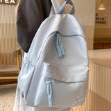 Qfdian  Women Y2k Aesthetic Simple Star Backpack All Match Students Fashion Casual Schoolbags Japanese High-capacity Backpacks Trendy