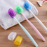 Qfdian 5pcs Travel Toothbrush Head Cover Toothbrush Caps Toothbrush Protective Caps Hike Case Brush Germproof Protector Random Color